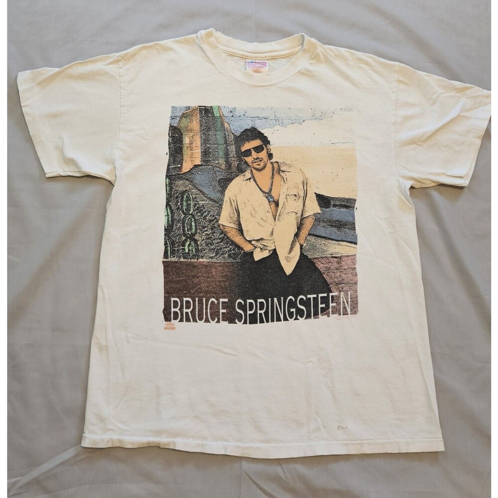 Vintage 1992 Bruce Springsteen Lucky Town Tour T Shirt Hanes Heavyweight USA L